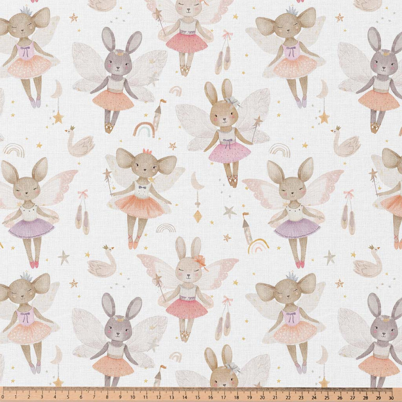 Printed Cotton LOLALIZA White / Pink